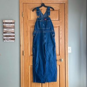Dickies 34x30 denim overalls jeans